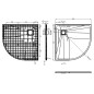 vidaXL Piatto Doccia in SMC Nero 90x90 cm