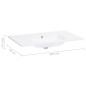 vidaXL Lavabo da Incasso 605x460x105 mm in SMC Bianco