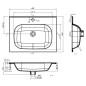 vidaXL Lavabo da Incasso 605x460x105 mm in SMC Bianco