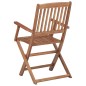 vidaXL Sedie da Giardino Pieghevoli 4 pz con Cuscini Massello Acacia vidaXL Sedie da Giardino Pieghevoli 4 pz con Cuscini Massello Acacia