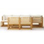 vidaXL Set Divani da Giardino 10 pz con Cuscini Crema Massello Acacia vidaXL Set Divani da Giardino 10 pz con Cuscini Crema Massello Acacia