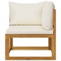 vidaXL Set Divani da Giardino 10 pz con Cuscini Crema Massello Acacia vidaXL Set Divani da Giardino 10 pz con Cuscini Crema Massello Acacia