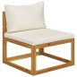 vidaXL Set Divani da Giardino 10 pz con Cuscini Crema Massello Acacia vidaXL Set Divani da Giardino 10 pz con Cuscini Crema Massello Acacia