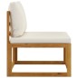 vidaXL Set Divani da Giardino 4 pz con Cuscini Crema Massello Acacia vidaXL Set Divani da Giardino 4 pz con Cuscini Crema Massello Acacia