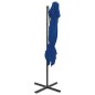 vidaXL Ombrellone a Sbalzo con Doppia Copertura 250x250 cm Azzurro vidaXL Ombrellone a Sbalzo con Doppia Copertura 250x250 cm Azzurro