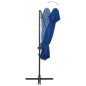 vidaXL Ombrellone a Sbalzo con Doppia Copertura 250x250 cm Azzurro vidaXL Ombrellone a Sbalzo con Doppia Copertura 250x250 cm Azzurro