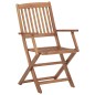 Sedie da Giardino Pieghevoli 2 pz con Cuscini Massello Acacia Sedie da Giardino Pieghevoli 2 pz con Cuscini Massello Acacia