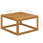 vidaXL Set Divani da Giardino 7 pz con Cuscini Crema Massello Acacia