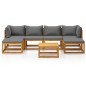 vidaXL Set Divani da Giardino 7 pz con Cuscini in Massello di Acacia vidaXL Set Divani da Giardino 7 pz con Cuscini in Massello di Acacia