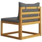vidaXL Set Divani da Giardino 7 pz con Cuscini in Massello di Acacia vidaXL Set Divani da Giardino 7 pz con Cuscini in Massello di Acacia