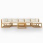 vidaXL Set Divani da Giardino 8 pz con Cuscini Crema Massello Acacia vidaXL Set Divani da Giardino 8 pz con Cuscini Crema Massello Acacia