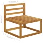 vidaXL Set Divani da Giardino 8 pz con Cuscini Crema Massello Acacia vidaXL Set Divani da Giardino 8 pz con Cuscini Crema Massello Acacia