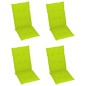 vidaXL Sedie da Giardino Reclinabili 4 pz con Cuscini Massello Acacia vidaXL Sedie da Giardino Reclinabili 4 pz con Cuscini Massello Acacia