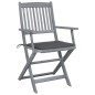 vidaXL Sedie da Giardino Pieghevoli 6pz con Cuscini in Massello Acacia vidaXL Sedie da Giardino Pieghevoli 6pz con Cuscini in Massello Acacia