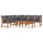 vidaXL Set Divani da Giardino 6 pz con Cuscini in Massello di Acacia vidaXL Set Divani da Giardino 6 pz con Cuscini in Massello di Acacia