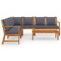 vidaXL Set Divani da Giardino 6 pz con Cuscini in Massello di Acacia vidaXL Set Divani da Giardino 6 pz con Cuscini in Massello di Acacia