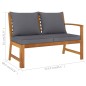vidaXL Set Divani da Giardino 6 pz con Cuscini in Massello di Acacia vidaXL Set Divani da Giardino 6 pz con Cuscini in Massello di Acacia