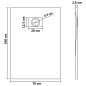 vidaXL Piatto Doccia in SMC Marrone 100x70 cm vidaXL Piatto Doccia in SMC Marrone 100x70 cm
