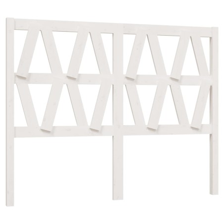 Testiera per Letto Bianca 156x4x100cm in Legno Massello di Pino
