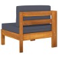 vidaXL Set Divani Giardino 8 Posti Cuscini Grigi Scuro Massello Acacia vidaXL Set Divani Giardino 8 Posti Cuscini Grigi Scuro Massello Acacia