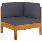 vidaXL Set Divani Giardino 5 Posti Cuscini Grigi Scuro Massello Acacia vidaXL Set Divani Giardino 5 Posti Cuscini Grigi Scuro Massello Acacia