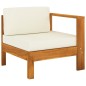 vidaXL Set Divani Giardino 10 pz Cuscini Bianco Crema Legno d'Acacia vidaXL Set Divani Giardino 10 pz Cuscini Bianco Crema Legno d'Acacia