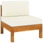 vidaXL Set Divani Giardino 10 pz Cuscini Bianco Crema Legno d'Acacia vidaXL Set Divani Giardino 10 pz Cuscini Bianco Crema Legno d'Acacia