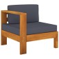 vidaXL Set Divani Giardino 10Posti Cuscini Grigi Scuro Massello Acacia vidaXL Set Divani Giardino 10Posti Cuscini Grigi Scuro Massello Acacia