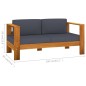 vidaXL Set Divani Giardino 10Posti Cuscini Grigi Scuro Massello Acacia vidaXL Set Divani Giardino 10Posti Cuscini Grigi Scuro Massello Acacia