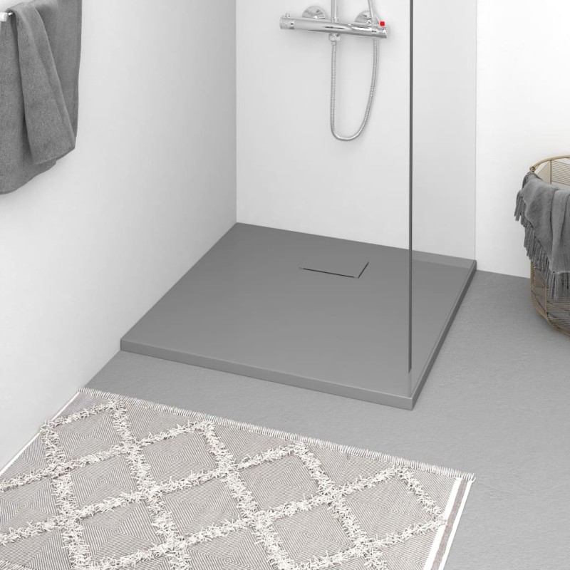 vidaXL Piatto Doccia in SMC Grigio 80x80 cm vidaXL Piatto Doccia in SMC Grigio 80x80 cm