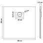 vidaXL Piatto Doccia in SMC Grigio 80x80 cm vidaXL Piatto Doccia in SMC Grigio 80x80 cm