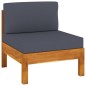 vidaXL Set Divani Giardino 6 Posti Cuscini Grigi Scuro Massello Acacia vidaXL Set Divani Giardino 6 Posti Cuscini Grigi Scuro Massello Acacia