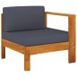 vidaXL Set Divani Giardino 6 Posti Cuscini Grigi Scuro Massello Acacia vidaXL Set Divani Giardino 6 Posti Cuscini Grigi Scuro Massello Acacia
