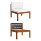 vidaXL Set Divani da Giardino 7 pz con Cuscini Crema Massello Acacia vidaXL Set Divani da Giardino 7 pz con Cuscini Crema Massello Acacia