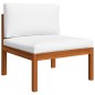 vidaXL Set Divani da Giardino 7 pz con Cuscini Crema Massello Acacia vidaXL Set Divani da Giardino 7 pz con Cuscini Crema Massello Acacia