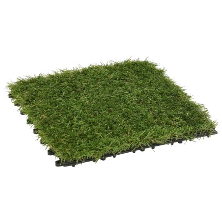 vidaXL Piastrelle in Erba Sintetica 11 pz 30x30 cm Verde