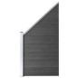 vidaXL Pannello di Recinzione in WPC 95x(105-180) cm Nero