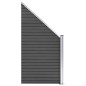 vidaXL Pannello di Recinzione in WPC 95x(105-180) cm Nero