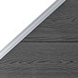 vidaXL Pannello di Recinzione in WPC 95x(105-180) cm Nero
