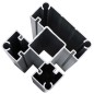 vidaXL Pannello di Recinzione in WPC 95x(105-180) cm Nero
