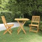 vidaXL Set da Pranzo da Giardino 3 pz Pieghevole in Massello di Acacia vidaXL Set da Pranzo da Giardino 3 pz Pieghevole in Massello di Acacia