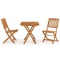 vidaXL Set da Pranzo da Giardino 3 pz Pieghevole in Massello di Acacia vidaXL Set da Pranzo da Giardino 3 pz Pieghevole in Massello di Acacia