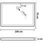 vidaXL Piatto Doccia con Superficie Puntinata Bianco 70x100x4cm in ABS vidaXL Piatto Doccia con Superficie Puntinata Bianco 70x100x4cm in ABS