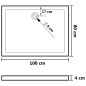 vidaXL Piatto Doccia con Superficie Puntinata Bianco 80x100x4cm in ABS vidaXL Piatto Doccia con Superficie Puntinata Bianco 80x100x4cm in ABS