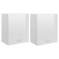 vidaXL Armadi Sospesi 2 pz Bianco Lucido 50x31x60 cm in Truciolato vidaXL Armadi Sospesi 2 pz Bianco Lucido 50x31x60 cm in Truciolato
