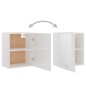 vidaXL Armadi Sospesi 2 pz Bianco Lucido 50x31x60 cm in Truciolato vidaXL Armadi Sospesi 2 pz Bianco Lucido 50x31x60 cm in Truciolato