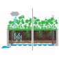 vidaXL Letto Rialzato Giardino con Irrigazione Antracite 43x43x33 cm vidaXL Letto Rialzato Giardino con Irrigazione Antracite 43x43x33 cm