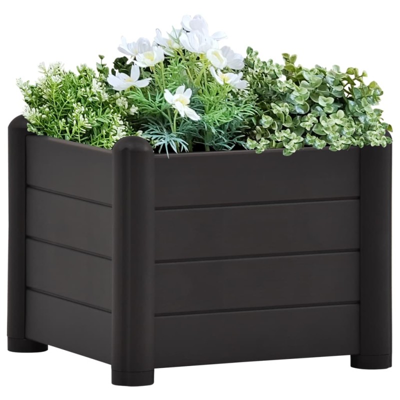 vidaXL Letto Rialzato da Giardino in PP Antracite 43x43x35 cm vidaXL Letto Rialzato da Giardino in PP Antracite 43x43x35 cm