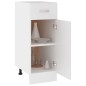 vidaXL Armadio con Cassetto Bianco 30x46x81,5 cm in Legno Multistrato vidaXL Armadio con Cassetto Bianco 30x46x81,5 cm in Legno Multistrato