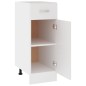 vidaXL Armadio con Cassetto Bianco 30x46x81,5 cm in Legno Multistrato vidaXL Armadio con Cassetto Bianco 30x46x81,5 cm in Legno Multistrato